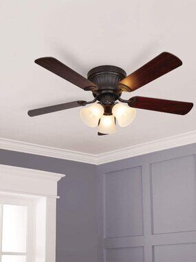 New NOMA Tuscan Bronze 3 Light Ceiling Fan, 5-Blade, 42-in